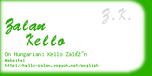 zalan kello business card